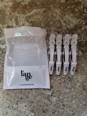 l'ange Alligator Hair Clips - Pale Pink Set of 4 BRAND NEW